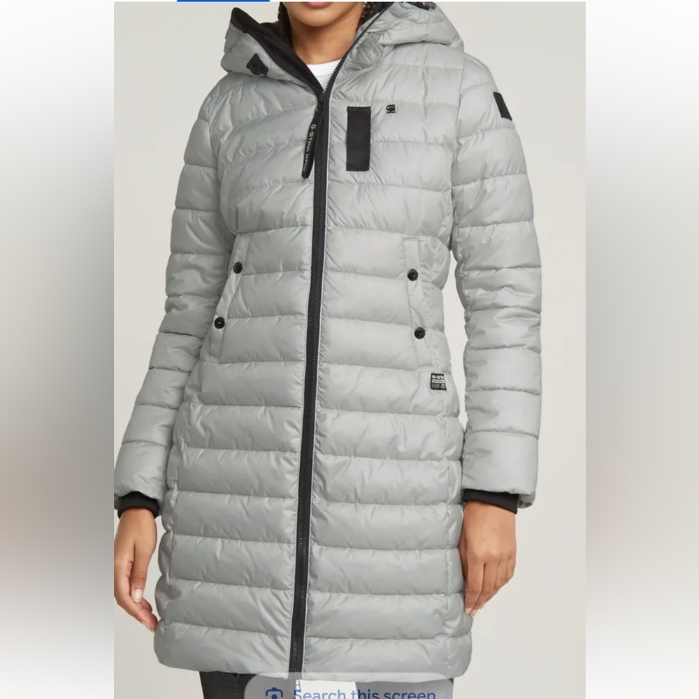 G-Star Women's Light Gray Puffer Jacket